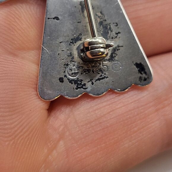 Carolyn Pollack Relios Designer Cross Sterling Silver Pendant Pin 5.8g Vintage - Picture 4 of 6